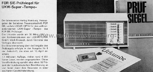 Tempo 92005; Loewe-Opta; (ID = 579917) Radio