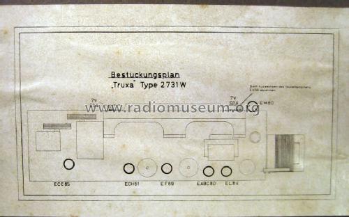 Truxa 2731W; Loewe-Opta; (ID = 675221) Radio