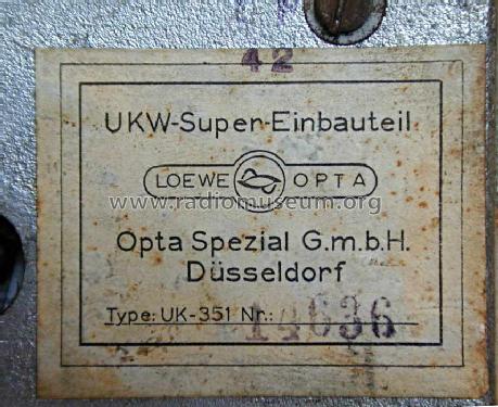UKW Super Einbauteil UK-351 W; Loewe-Opta; (ID = 683002) Converter