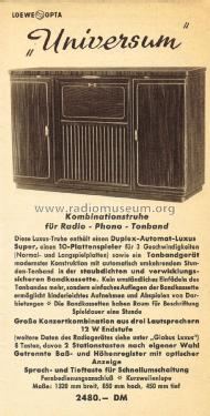 Universum 549; Loewe-Opta; (ID = 2260351) Radio