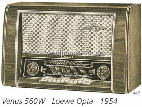 Venus 560W; Loewe-Opta; (ID = 394) Radio