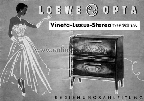 Vineta-Luxus-Stereo 3801T; Loewe-Opta; (ID = 2071776) Radio