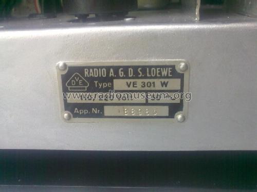 Volksempfänger VE301W; Loewe-Opta; (ID = 1570706) Radio