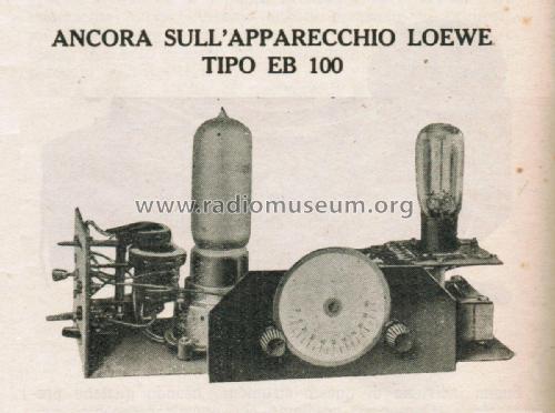 EB100W; Loewe-Opta; (ID = 2682791) Radio