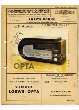 Opta Luxe A539; Loewe-Radio; Paris (ID = 202146) Radio