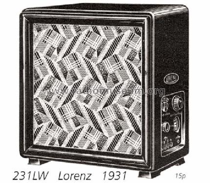 231LG ; Lorenz; Berlin, (ID = 412) Radio