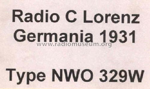 329W??; Lorenz; Berlin, (ID = 292871) Radio