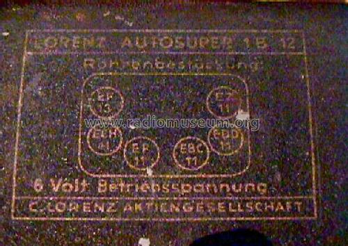 Autolor 1B12; Lorenz; Berlin, (ID = 40432) Car Radio