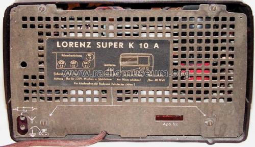 Super K10A; Lorenz; Berlin, (ID = 1188156) Radio