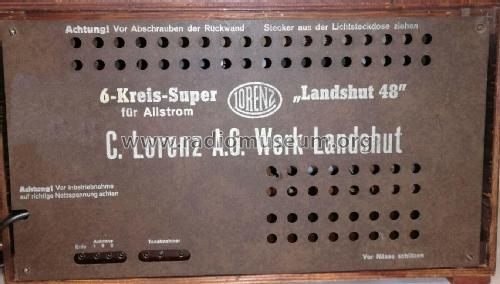 Landshut 48; Lorenz; Berlin, (ID = 2361254) Radio