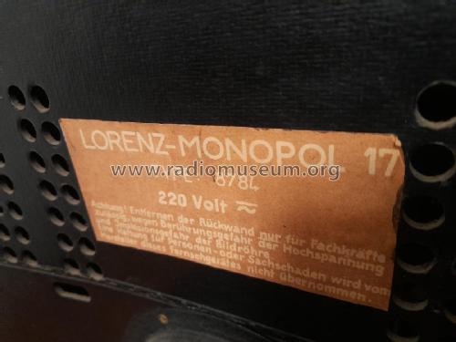 Monopol 17 8784; Lorenz; Berlin, (ID = 2958803) Televisión