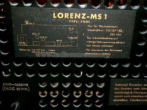 MS 1 3270 L, Type 7001; Lorenz; Berlin, (ID = 229610) Radio
