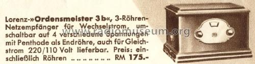 Ordensmeister 3 W NEWO329W; Lorenz; Berlin, (ID = 1268216) Radio