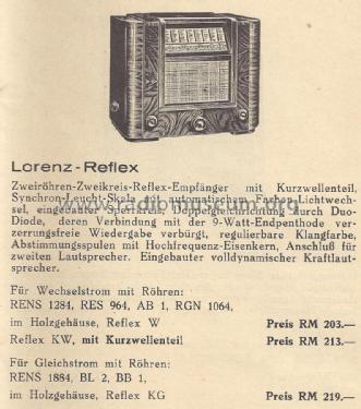 Reflex W; Lorenz; Berlin, (ID = 1341791) Radio