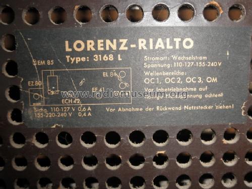 Rialto 3168L; Lorenz; Berlin, (ID = 1520899) Radio