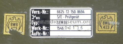 S/E-Prüfgerät SEM35; Lorenz; Berlin, (ID = 1266323) Equipment