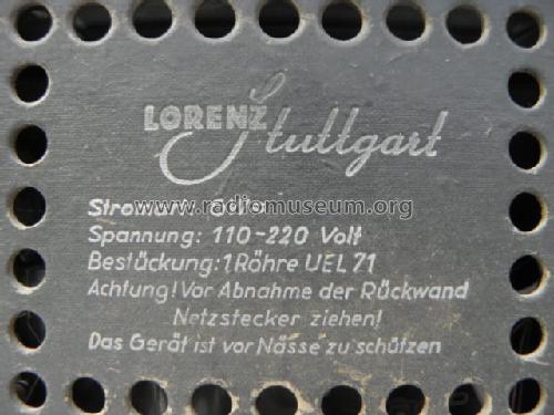 Stuttgart S50 I - ohne Sperrkreis; Lorenz; Berlin, (ID = 1209448) Radio