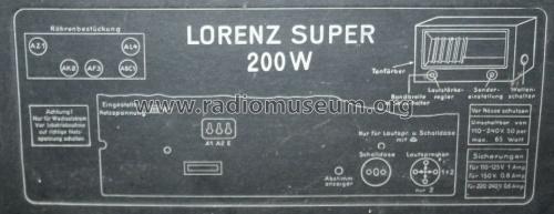 Super 200W; Lorenz; Berlin, (ID = 572540) Radio