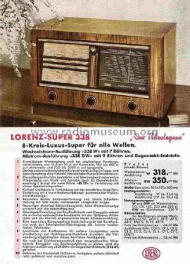 Super 338GW; Lorenz; Berlin, (ID = 706936) Radio