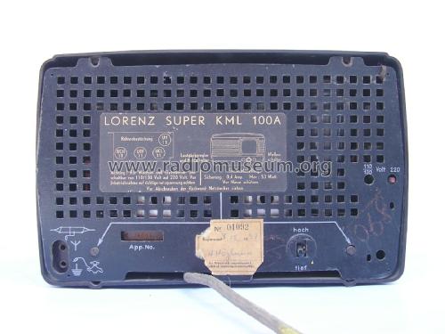 Super KML 100A; Lorenz; Berlin, (ID = 2457194) Radio