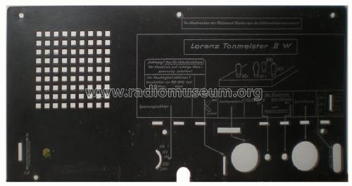 Tonmeister II W; Lorenz; Berlin, (ID = 1704051) Radio