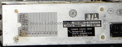 UKW-Sprechfunkgerät SEM57-820; Lorenz; Berlin, (ID = 2149359) Commercial TRX