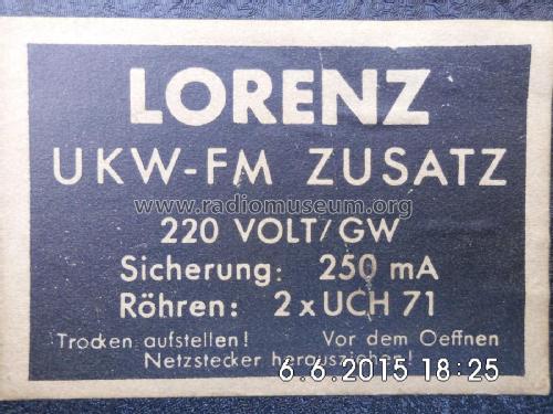 UKW-FM Zusatz ; Lorenz; Berlin, (ID = 1841120) Converter