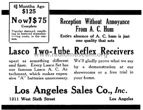 Lasco ; Los Angeles Sales Co (ID = 1896528) Radio