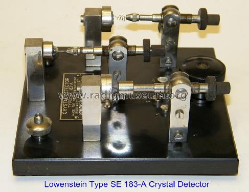 Crystal Detector SE-183-A; Lowenstein Radio (ID = 1341878) Radio part