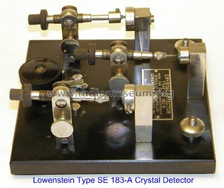 Crystal Detector SE-183-A; Lowenstein Radio (ID = 1341879) Radio part