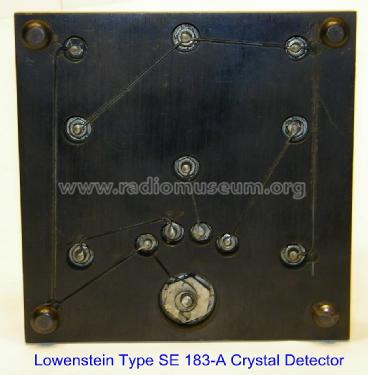 Crystal Detector SE-183-A; Lowenstein Radio (ID = 1341886) Radio part