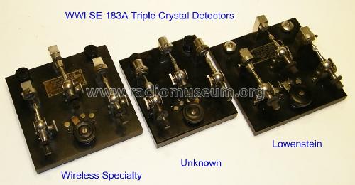 Crystal Detector SE-183-A; Lowenstein Radio (ID = 1341890) Radio part