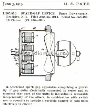 Quenched Spark Gap A-16-G; Lowenstein Radio (ID = 2789839) Militar