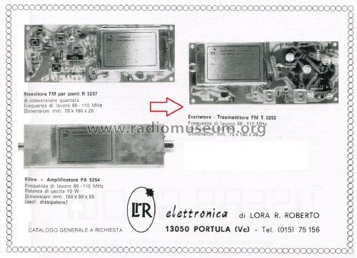 Eccitatore - Trasmettitore FM T 5252; LrR Elettronica di (ID = 2750485) Commercial Tr