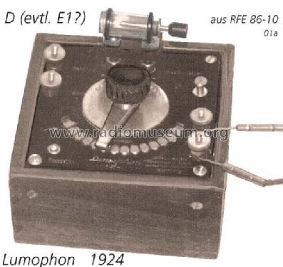 Mod. B = Prim. D ; Lumophon, Bruckner & (ID = 436) Galène