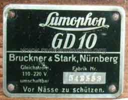 Drahtfunk GD10; Lumophon, Bruckner & (ID = 875557) Wired-W
