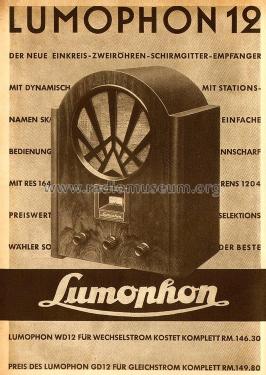 GD12; Lumophon, Bruckner & (ID = 2714550) Radio