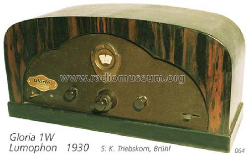 Gloria 1W ; Lumophon, Bruckner & (ID = 441) Radio