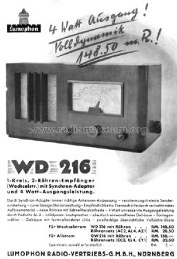 GW216; Lumophon, Bruckner & (ID = 990244) Radio