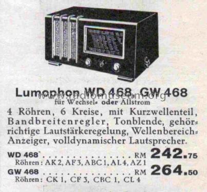 GW468; Lumophon, Bruckner & (ID = 2817396) Radio