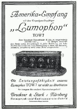 Tropadyne TOW7; Lumophon, Bruckner & (ID = 3630) Radio