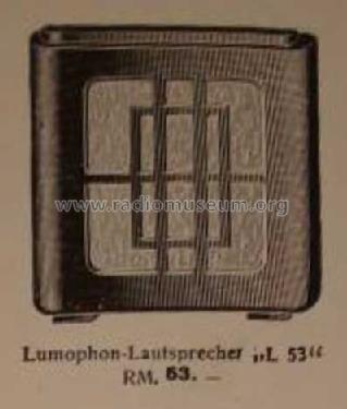 Lautsprecher L53; Lumophon, Bruckner & (ID = 2668020) Speaker-P