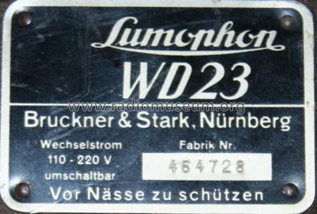 WD23; Lumophon, Bruckner & (ID = 727033) Radio
