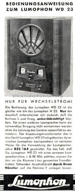 WD23; Lumophon, Bruckner & (ID = 988954) Radio
