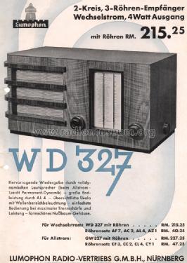 WD327; Lumophon, Bruckner & (ID = 990357) Radio