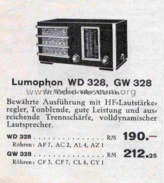 WD328; Lumophon, Bruckner & (ID = 2817416) Radio