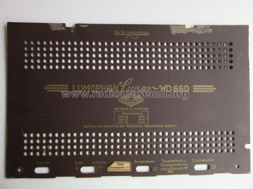 WD660; Lumophon, Bruckner & (ID = 1885077) Radio