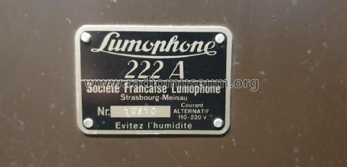 222A; Lumophone France; (ID = 2668330) Radio