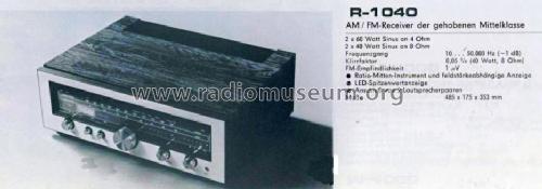 Stereo Receiver R-1040; Luxman, Lux Corp.; (ID = 579943) Radio