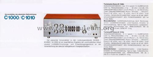 C-1010; Luxman, Lux Corp.; (ID = 1871565) Ampl/Mixer